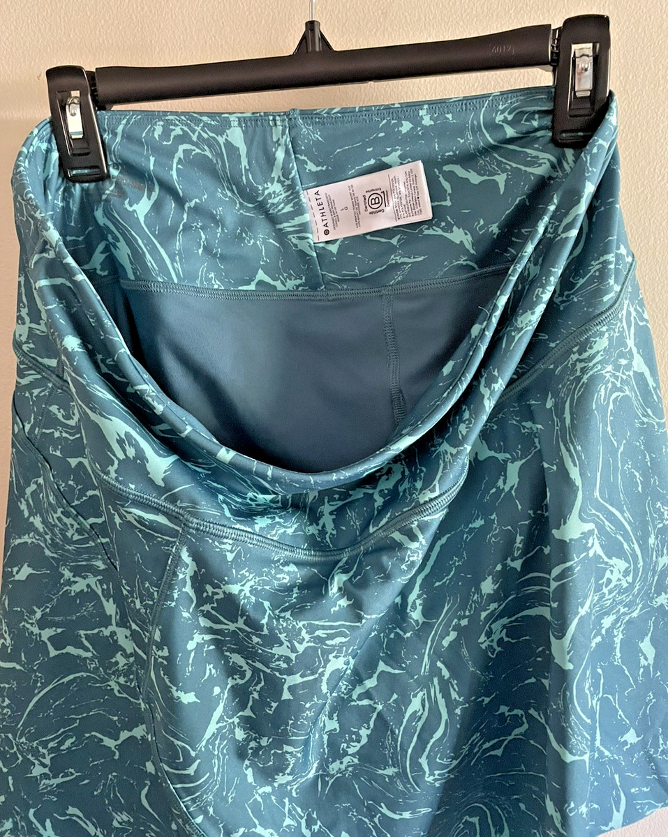 Athleta Skort Skirt Ace Printed Tennis Golf Pickleball Women‘s L Teal  View 5