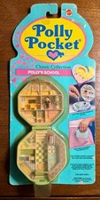 1992 Polly Pocket  Polly's School Green Compact Bluebird Toys