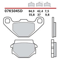 Brembo Hinteres BREMSBELAGE-KIT FUR Kawasaki KMX 125 01-02-COD.07KS04SD