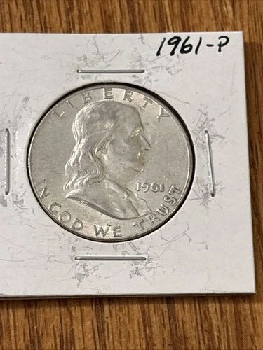 1961 P Franklin Half Dollar VF Very Fine 90% Silver 50c US Coin Collectible