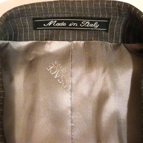 Versace WOOL Jacket Size 52 Gray w light Pinstripe Two Button Sport Coat Luxury - Picture 10 of 15
