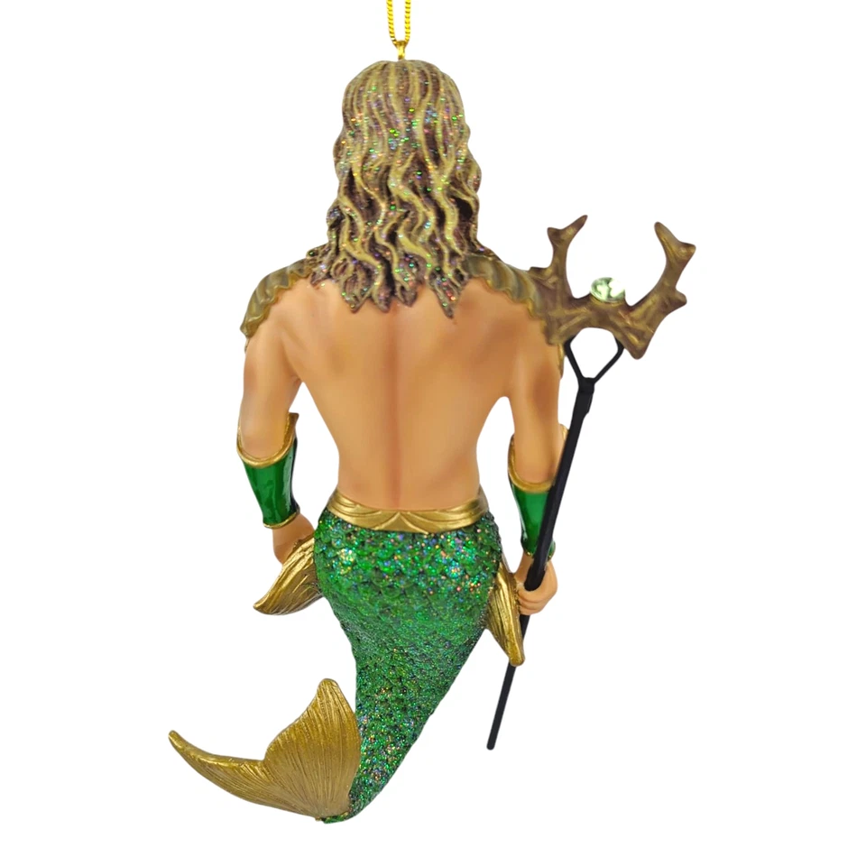Diamantes de diciembre Atlantis Merman con tridente adorno de Navidad sirenas NUEVO Foto 4 de 4