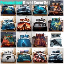 GODZILLA vs KONG 3D Duvet Cover Pillowcase Doona Bedding Set Single Double Queen