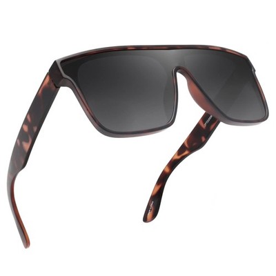 GLINDAR Oversized Square One Size, Tortoise Frame / Polarized Grey Lens