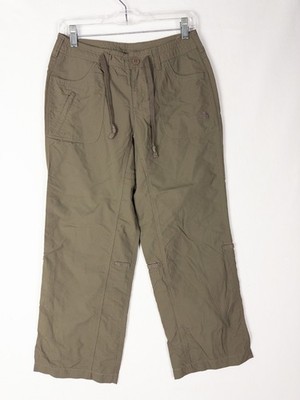 The North Face Track Pants Womens 2 Tan Hiking Drawstring Cargo Mountaineering