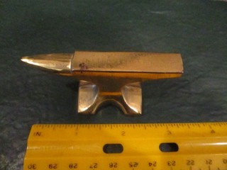 Vintage Mini JEWELERS advertise United Bankers Life Dallas TX 125 Brass Anvil