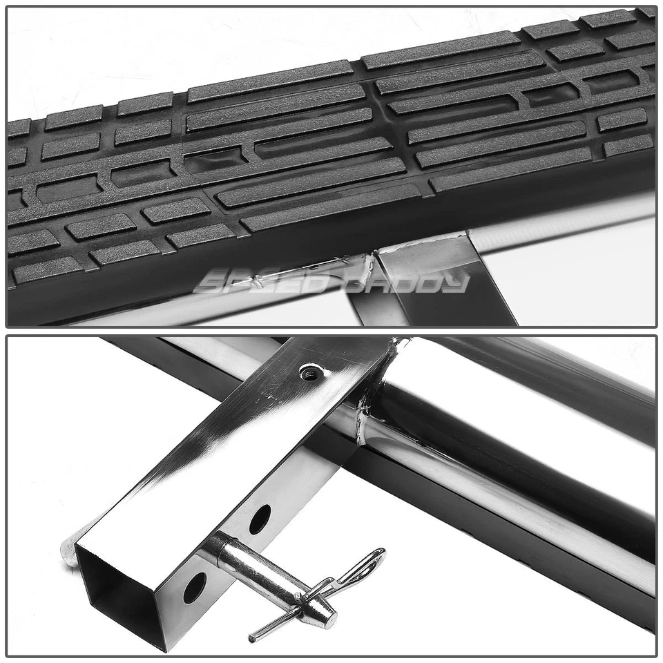 RECEPTOR CROMADO 37" X 4" OVALADO 2" REMOLQUE PORTÓN TRASERO/ENGANCHE BARRA DE PASO TRASERO/PEDAL Foto 3 de 4