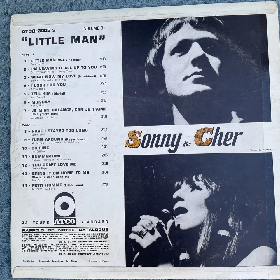 Vinyl 33T/LP : SONNY & CHER  -  LITTLE MAN / ATCO-3005/S , Volume 3 - Photo 3/4