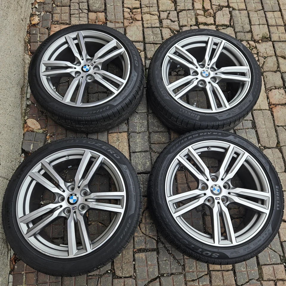 Original BMW Felgen M 486 18" Doppelspeiche 2er F45 F46 Winterreifen 225/45R18 - Bild 2 von 4
