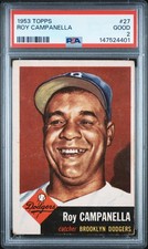 1953 Topps #27 Roy Campanella PSA 2 GD