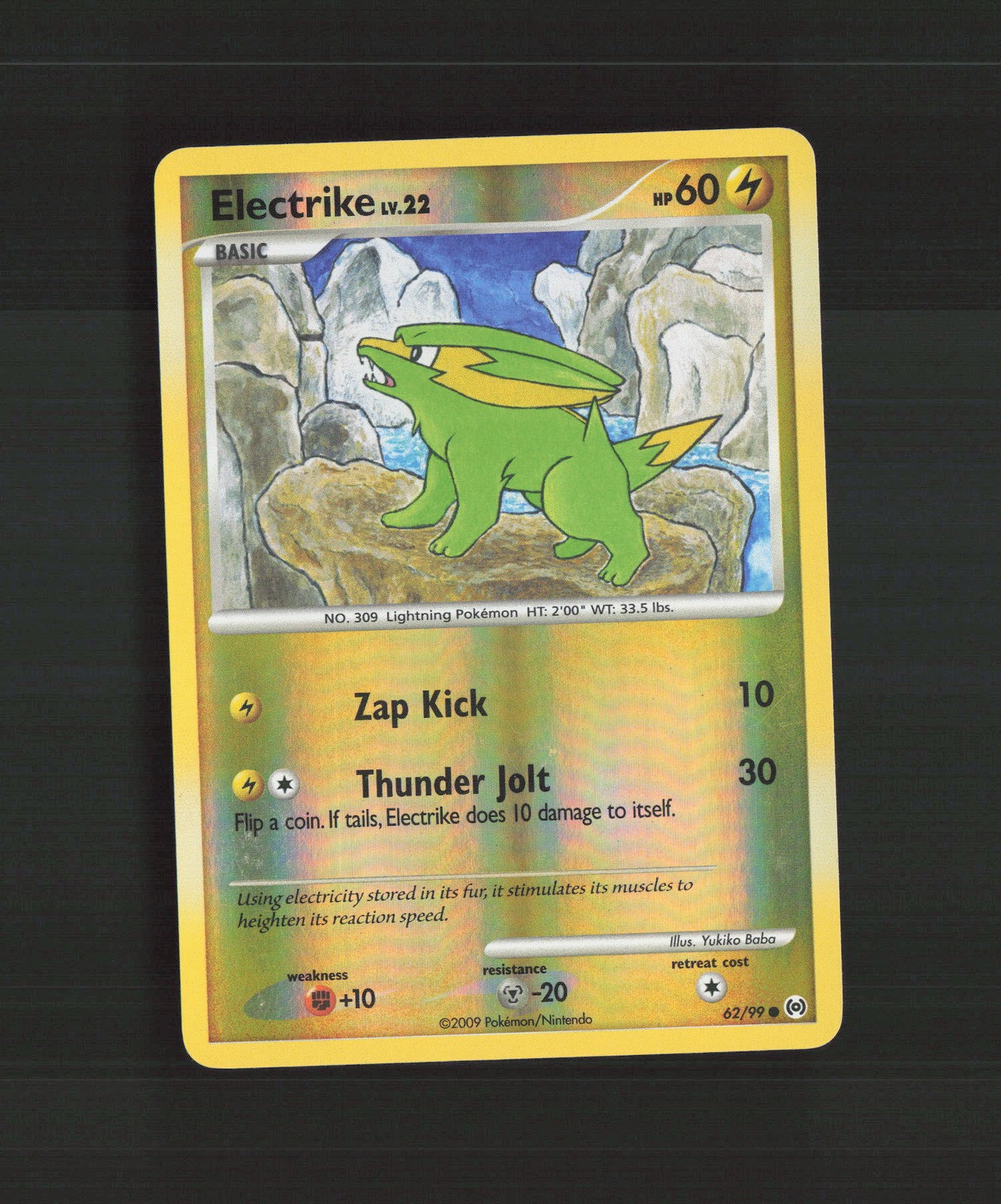 Electrike 62/99 Platinum Arceus Reverse Holo Pokemon Card LP