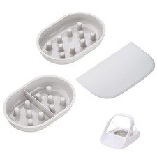 Slow Feeder Bowl Mat Set for Automatic Microchip Pet Feeder, 2-Pack Puzzle