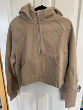 NWT Lululemon Scuba Oversized Half-Zip Hoodie Heathered Nutmeg Tan M/L