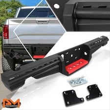For 17-19 Ford F150 Raptor Steel Heavy Duty Rear Step Bumper w/Sensor Hole Black