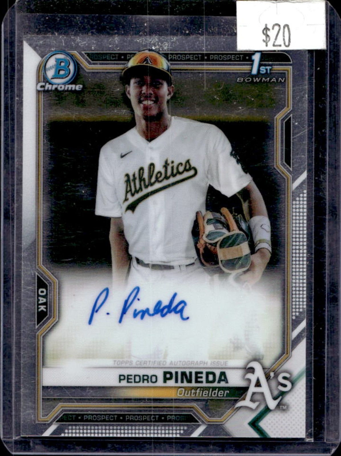 2021 Bowman Chrome Pedro Pineda Auto 1st #CPA-PP Athletics