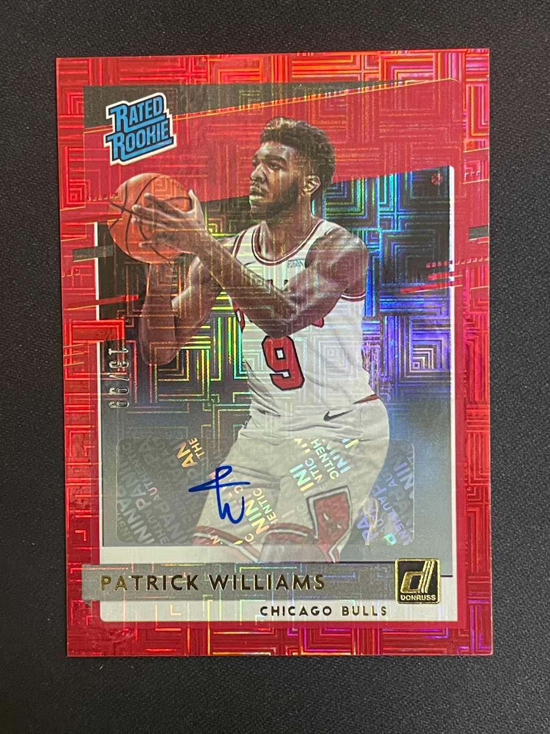 Patrick Williams 2020-21 Panini Donruss Basketball /99 Auto Choice Red Rookie 