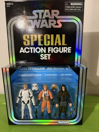 Star Wars Vintage Collection SDCC Luke Skywalker Jedi Destiny 3-Pack. New In Box