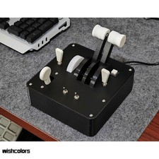 USB Plug Play Throttle Box 2 Throttle Push Rods for Flight Game Simulators