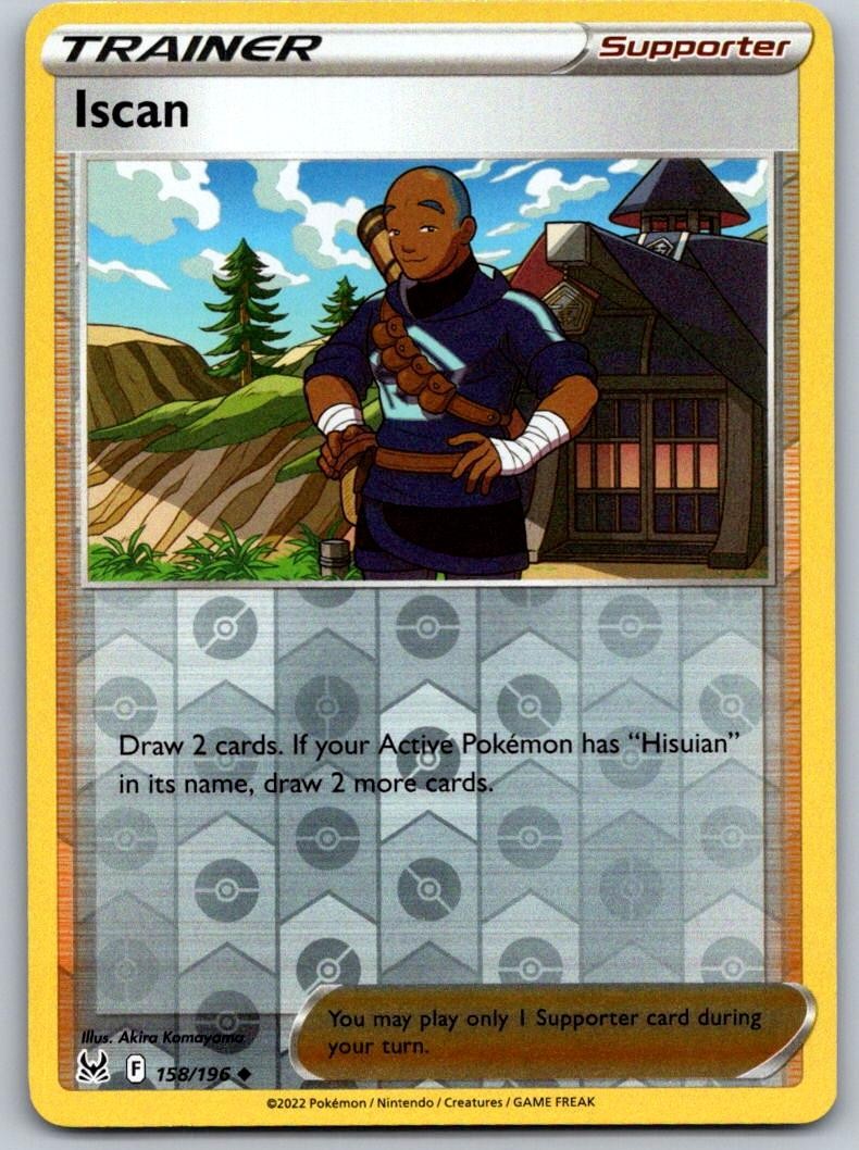 Iscan 158/196 Uncommon Lost Origin Pokemon Reverse Holo Near Mint