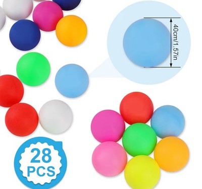 28 Pcs 40mm Ping Pong Balls for Table Tennis, Games, Arts, Kids,and Pet Toys