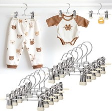 10-Pack Baby Hangers - 360  Rotatable Silicone Clip Kid Hanger, Space-Saving