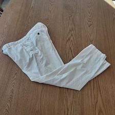 Tommy Bahama Boracay Pants Men's Chino 35x32 Five Pocket Flat Front White Pima