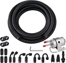 6AN Fuel Line Kit with LS Swap Fuel Filter Regulator 58PSI 6AN CPE Hose Braided 