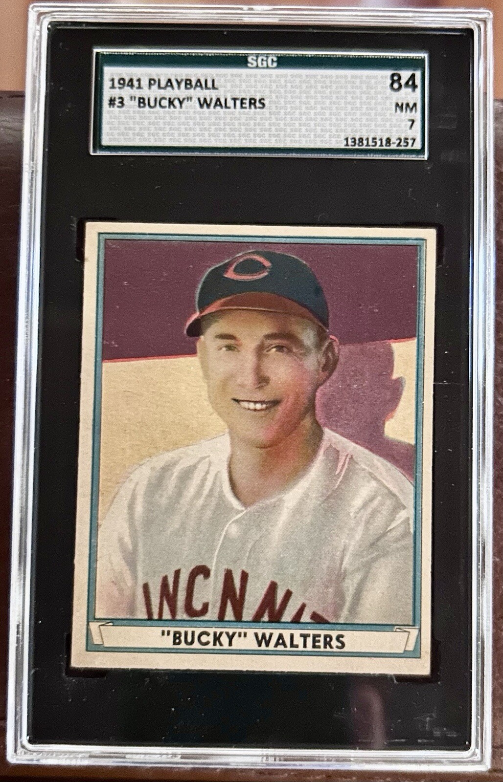 1941 Play Ball #3 Bucky Walters SGC NM 7