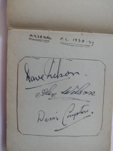 1938-39 Arsenal Football Club Original Autograph 5 Signature Rare - Picture 4 of 8