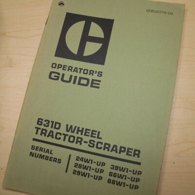 CAT Caterpillar 631D Tractor Scraper Operator Operation Manual owner guide pan