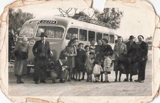 ANCIENNE PHOTOGRAPHIE MAROC BUS ANCIEN LIAISON ORAN OUJDA JOLI GROUPE