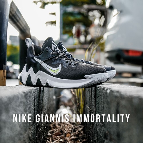 giannis shoes black and white
