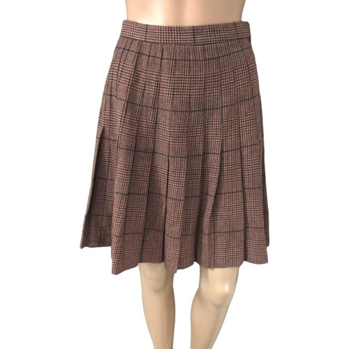 Evan Picone Pleated Wool Skirt Sz S Tennis Plaid Academia School Girl Preppy - Picture 14 of 21