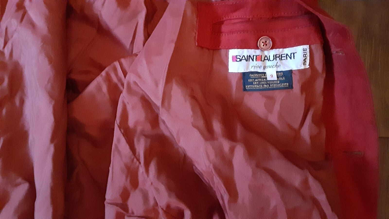 Giacca vintage pelle scamosciata unica YVES SAINT LAURENT 1970 Rive Gauche Paris S2