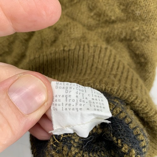 Vtg M.D.M. Mondo Di Marco Sweater Men's Large Texture Made in Italy Gold Brown - 第 9/15 張圖片