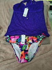 womens bikini TANKINI SET size 32D bnwt POUR MOI  BOTTOMS 8
