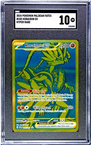 Pokemon TCG Paldean Fates Koraidon ex 245/091 Hyper Rare SGC 10 Gem Mint GM