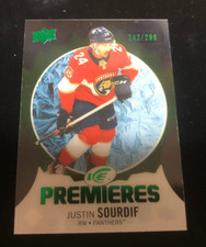 2023-24 Justin Sourdif Upper Deck ICE Rookie  Premieres Green 242/299