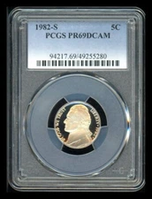 1982 S Jefferson Nickel PCGS PR69 DCAM 5C