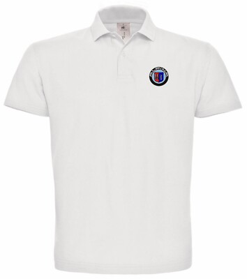 BMW ALPINA LOGO Auto Bestickte Weiß Poloshirt Premium-Qualität- 090 -WS