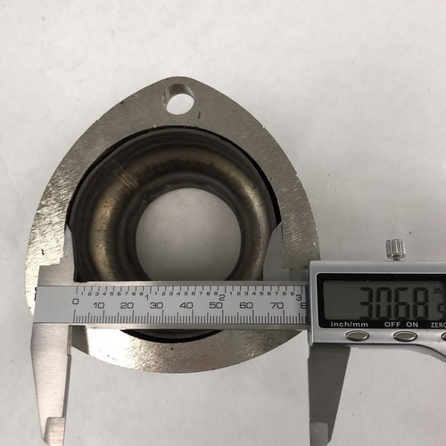 3" to 2" I.D. 3 Bolt Flange Exhaust Muffler Pipe Extension Flange Mild Steel - Picture 4 of 11