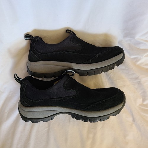 Quest Cascade MOC Thinsulate Womens size 7.5 Black Suede Slip on shoes hiking - Picture 6 of 14