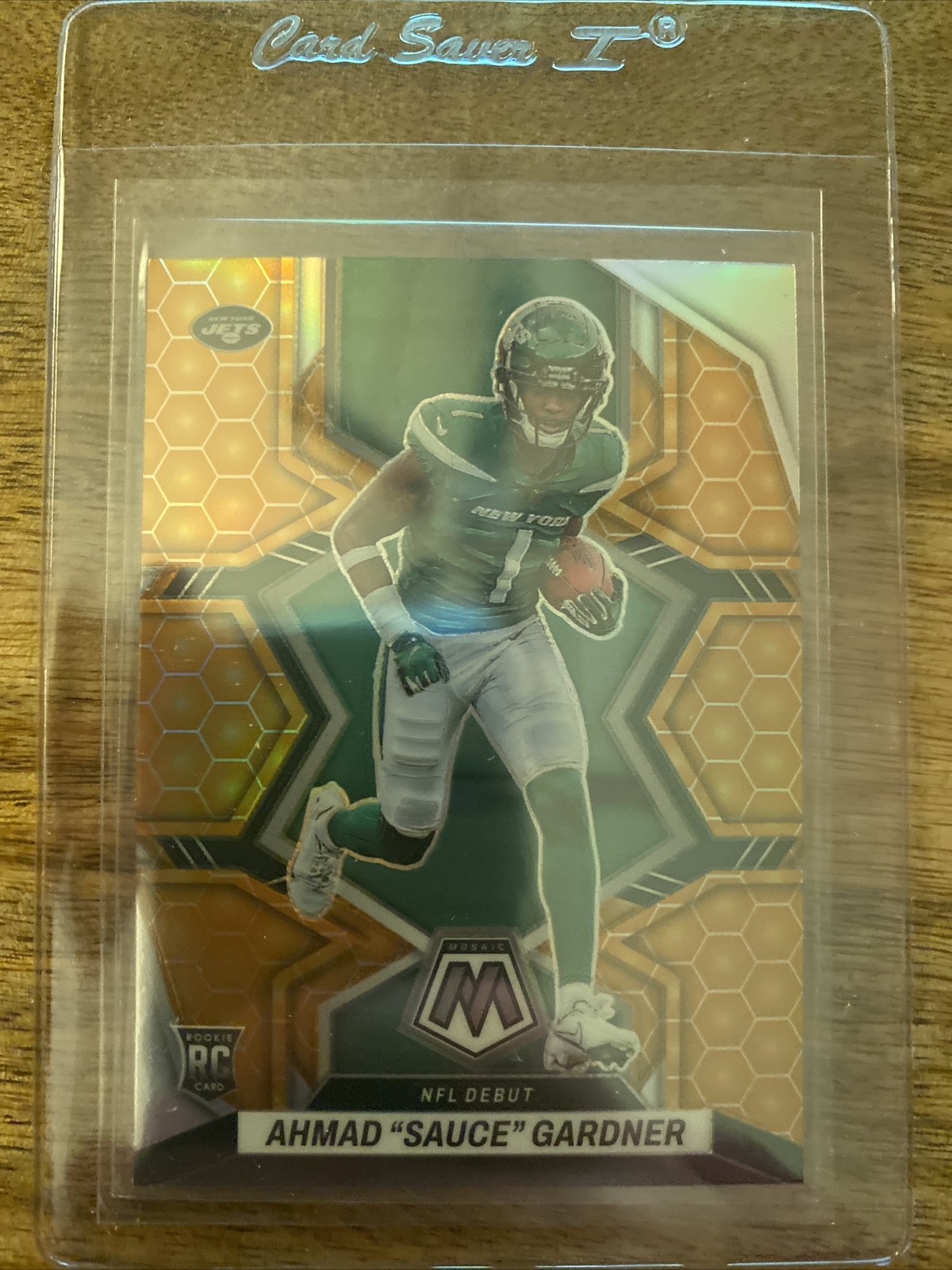 2022 NFL Mosaic Ahmad "Sauce" Gardner NFL Debut Honeycomb SSP #289 Jets RC