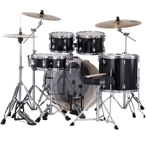 Mapex Venus 5PC Rock Complete Drum Kit Black Galaxy Sparkle VE5295FTCVH - Picture 3 of 3