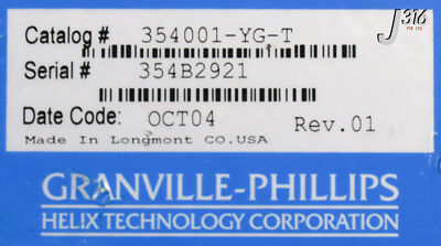Granville-Phillips 354 Micro-ion Vacuum Gauge Module 354001 Granville-Phillips 354 Micro-ion Vacuum Gauge Module 354001
