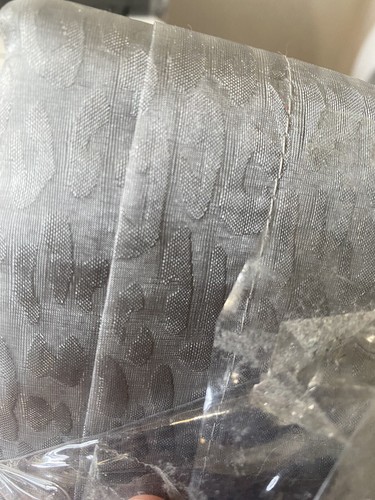 Silver Grey Voile Net Curtains 5A Fifth Avenue Denver Eyelet Header animal print - Picture 6 of 11