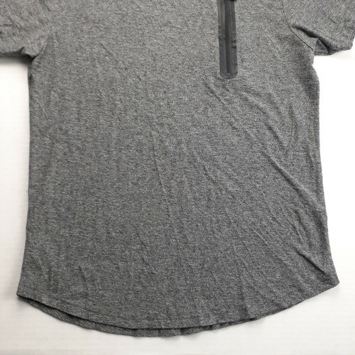 Camiseta corta Cedar Wood State para hombre talla pequeña 36-38" gris con cremallera cuello redondo - Imagen 3 de 7