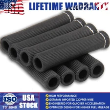 8 PCS 6" Spark Plug Wire Boots Protector Sleeve Heat Shield Cover  2500° For SBC