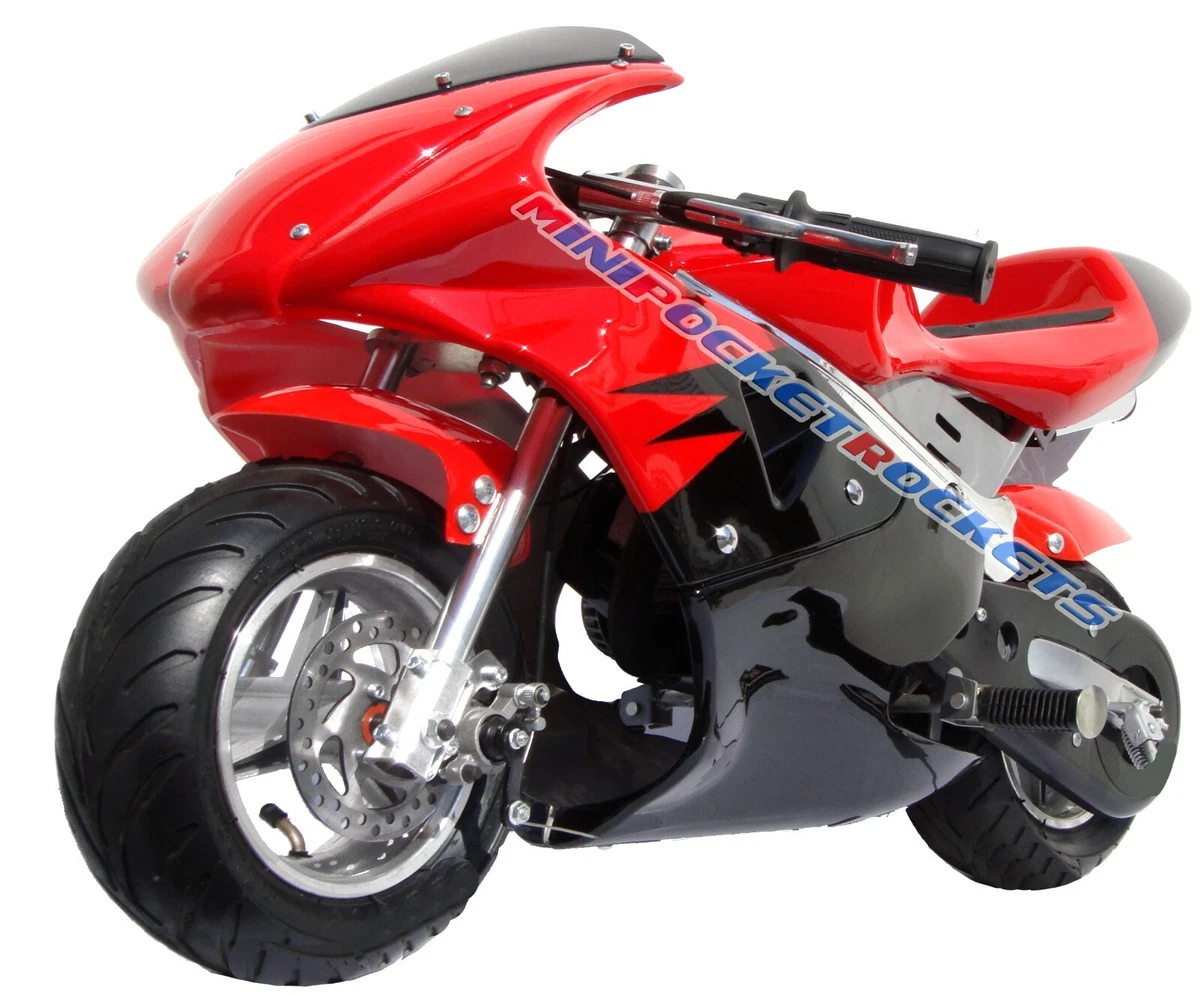 MotoTec 49cc 2-Stroke Gas Powered Pocket Bike Mini Motorcycle GT Red