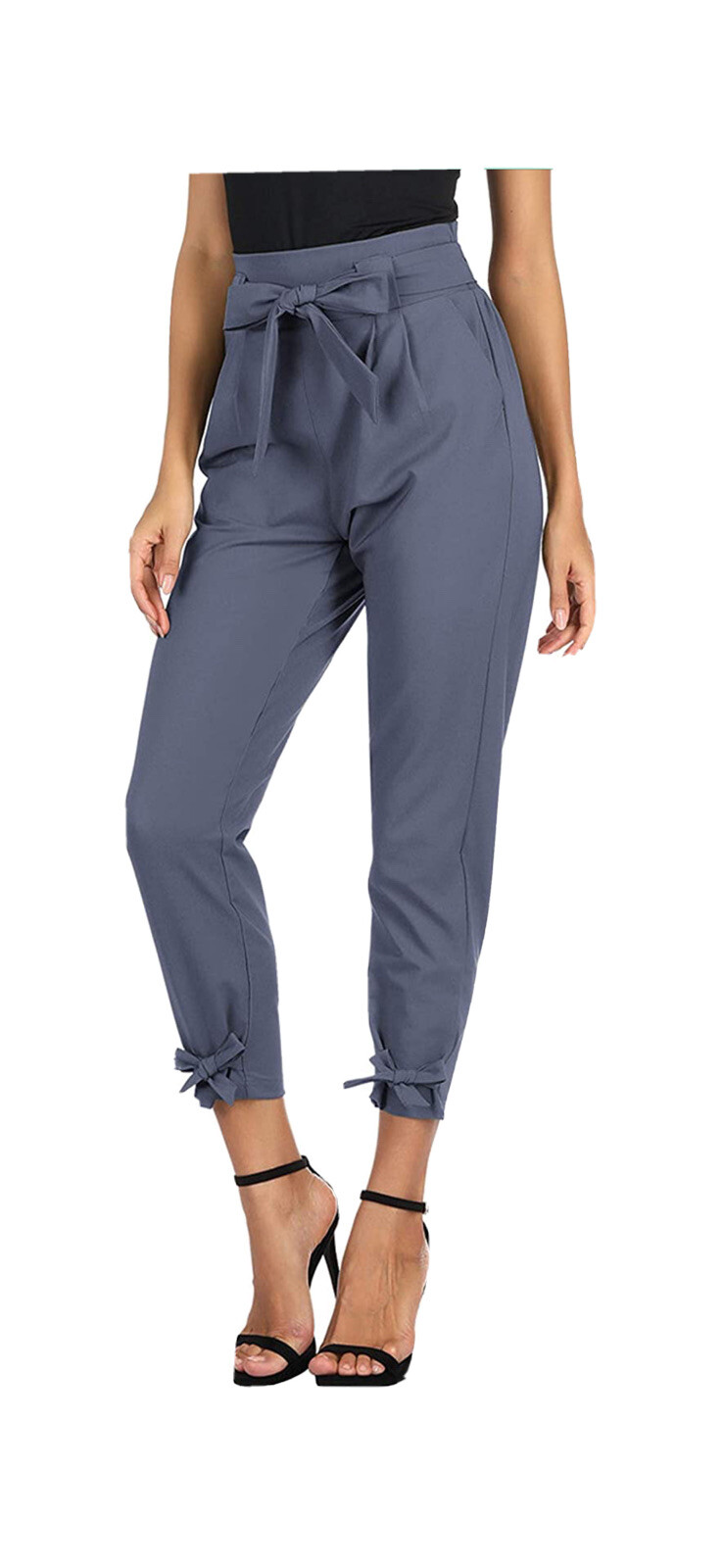 GRACE KARIN Womens Casual High Waist Pencil Pants with BowKnot Pockets